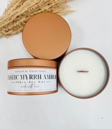 Mystic Myrrh Amber Luxury Candle - Enchanting Elegance for Your Space