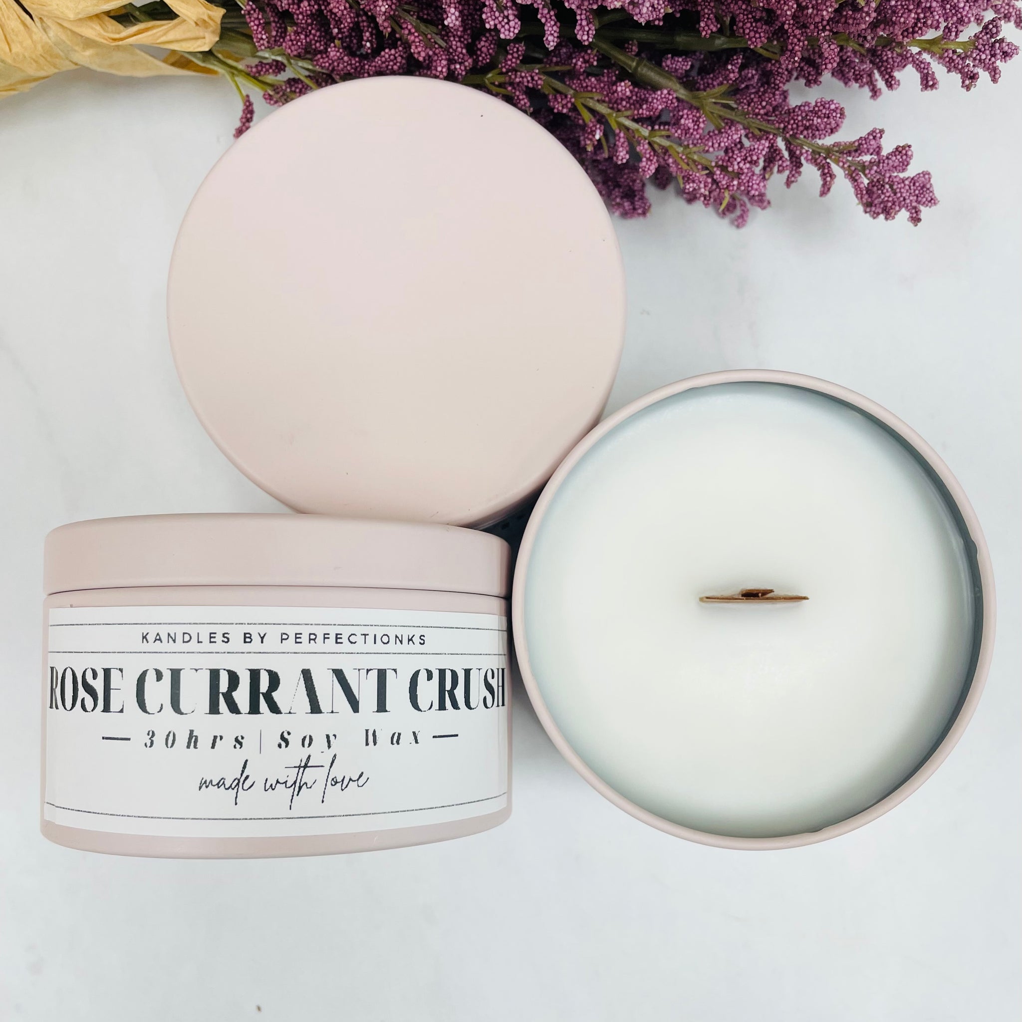 Rose Currant Crush Luxury Candle - Romantic Elegance for Your Space