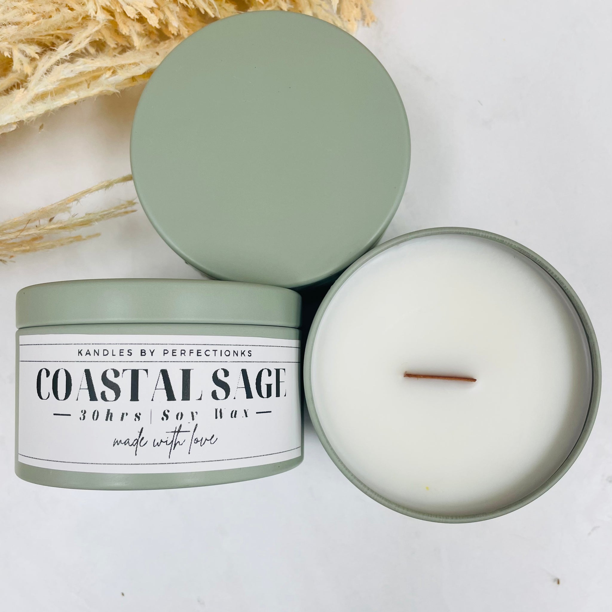 Coastal Sage Luxury Candle - Tranquil Freshness by the Sea