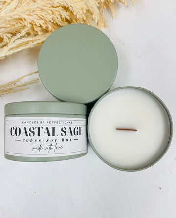 Coastal Sage Luxury Candle - Tranquil Freshness by the Sea