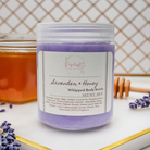 11oz plastic container of lavender honey sugar scrub