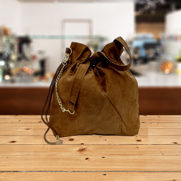 Chocolate Suede Bag